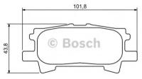 Колодки дисковые задние для lexus rx 300 03 Bosch 0986494224