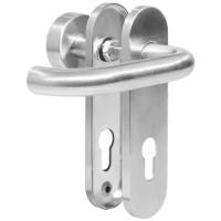 Ручка дверная противопожарная DOORLOCK 038KP/F/KNOB правая PZ72 U-form, матовая нержавеющая сталь