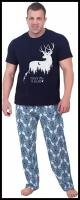 Мужская пижама Северное сияние Кулирка Оптима трикотаж футболка с коротким рукавом штаны с карманами