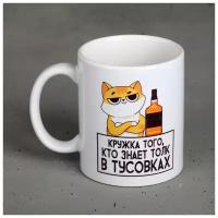 Кружка "Кружка того, кто знает толк в тусовках", 300 мл