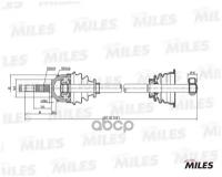 MILES Привод в сборе RENAULT MEGANE I 1.4-2.0 96-03 лев. +ABS JB1/3/JC5