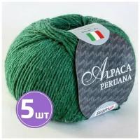 Пряжа для вязания крючком, спицами SEAM Сим Сеам ALPACA PERUANA, средняя, альпака 100%, цвет 7370, зеленый, 5 шт. по 50 г, 167 м