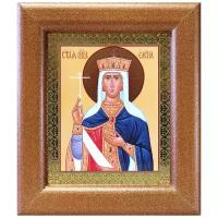 Равноапостольная царица Елена, икона в широкой рамке 14,5*16,5 см