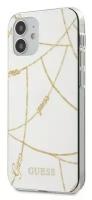 Чехол CG Mobile Guess PC/TPU Chain design Hard для iPhone 12 mini, цвет Белый (GUHCP12SPCUCHWH)