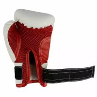 Перчатки боксерские RuscoSport бело-красный 6 oz (унций)