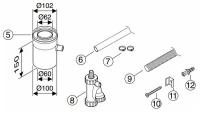 Горизонтальный элемент для отвода конденсата Bosch 60/100