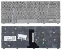 Клавиатура (keyboard) для ноутбука Acer Aspire 3830, 4830, 4755, ES1-411, ES1-431, ES1-511, ES1-522, E1-410 E1-470G, E1-452G, серебристая