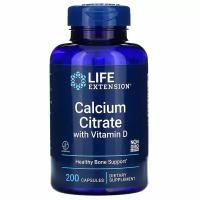 Life Extension Calcium Citrate with Vitamin D (Цитрат Кальция c витамином Д-3) 200 капсул (Life Extension)