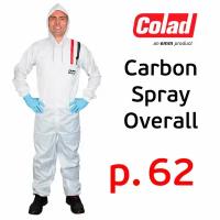 Комбинезон малярный Colad (р. 62) Carbon Spray Overall с капюшоном многоразовый, защитный