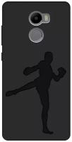 Матовый чехол Kickboxing для Xiaomi Redmi 4 / Сяоми Редми 4 с эффектом блика черный