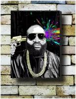 Картина на досках ''Рэп. Рэпер. Рэперы. Rick Ross Mastermind. Рик Росс'' 30/40 см