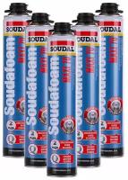 Монтажная пена Soudal Soudafoam MAXI 70, объем 870 мл летняя, 5 баллонов