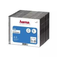 HAMA Коробка HAMA для 1 CD прозрачный/черный H-51167 25 шт