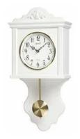 Часы настенные деревянные белые большие с маятником Granat GB 1792-10 размер 25,3х53,2 см