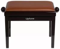 UPTONE Fusion G2 Brown банкетка с регулировкой высоты, цвет корпуса палисандр глянцевый, сиденье кожзам коричневый