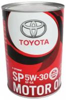 Моторное масло TOYOTA 5w30 SP. 1л (железо) Япония, 0888013706