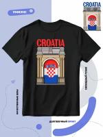 Футболка флаг Хорватии-Croatia и достопримечательность