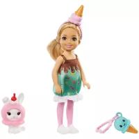 Кукла Barbie Челси в тематическом костюме с питомцем, 14 см, GHV69