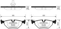 Колодки тормозные задние Sangsin SP2162