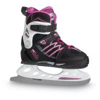 Детские раздвижные коньки Fila X-one Ice G - 21/22 Black/White/Magenta р. 29-32