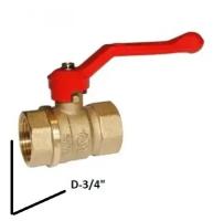 Кран шаровой "галлоп" DN-20, внутренняя/внутренняяа 3/4", ручка галлоп