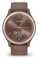 Часы Garmin Vivomove Sport цвета кокоса, золотистый безель, с силиконовым ремешком, 010-02566-02