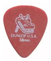 Медиатор Dunlop 417R.58 Gator Grip, .58 мм, 1 шт