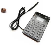 Капсульный микронаушник Nano 4 мм и гарнитура Phone с выносным чувствительным микрофоном, кнопкой-пищалкой, кнопкой ответа и перезвона