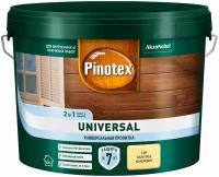 Универсальная пропитка на водной основе 2в1 для древесины Pinotex Universal полуматовая (9л) бесцветный и под колеровку