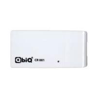 Картридер QbiQ CR001 usb 2.0 TF-microSD, SD-MMC, MS, M2 - белый