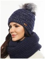 Шапка женская зимняя с помпоном, вязаная зимняя шапка, осенняя, теплая, вязаная, модная