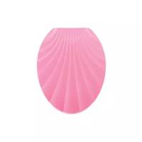 Крышка пластиковая для унитаза "Ракушка", DD Style,45х37х3,8 см, розовая