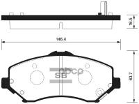 Колодки Тормозные Chrysler Voyager/Jeep Cherokee/Wrangler 07- Передние Sangsin brake арт. SP2185