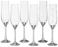 Набор бокалов для шампанского виола микс 190 мл Bohemia crystal (674-322)