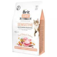 Brit Care GF Sensitive корм беззерновой для кошек с чувствительным пищеварением 400г