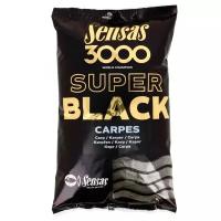 Прикормка Sensas 3000 Super BLACK Carp 1кг (Карп, черная)