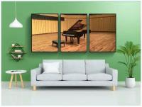 Набор модулных постеров для интерьера "Концертный зал чанша, сцена, steinway piano" 60x90 см. в тубусе, без рамки