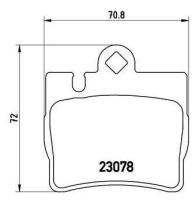 Колодки торм. для а/м Mercedes S (W220) (98-)/CL (C215) (99-) диск. зад. (PF 4064)