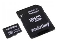 Карта памяти SmartBuy SB128GBSDCL10U3-01 SDXC Memory Card 128Gb (SD Adapter)