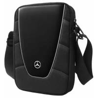 Mercedes Сумка Mercedes Pattern Bag Piping для планшета до 10 дюймов, черная/серебристая