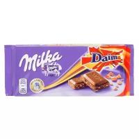 Шоколад Milka Daim молочный с кусочками миндальной карамели, 100 г