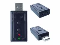 Внешняя звуковая карта 2.0 / 7.1 Channel Sound USB 2.0 jack 3.5мм Plug & Play