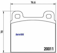 Колодки тормозные MERCEDES W114/115/108/VOLKSWAGEN T2 66-79 передние