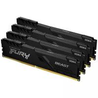 Оперативная память для компьютера Kingston FURY Beast Black DIMM 16Gb DDR4 2666 MHz KF426C16BBK4/16