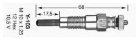 NGK-NTK 6125 Свеча накаливания [Y-103]
