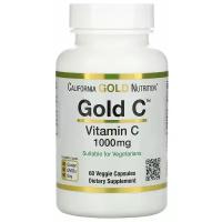 California Gold Nutrition, Gold C, витамин C, 1000 мг, 60 растительных капсул