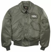 Куртка бомбер Alpha Industries Cwu-45P Flight Jacket, зеленая, sage green (размер: m)