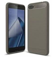 Чехол-накладка Carbon Fibre для Asus Zenfone 4 Max ZC554KL (серый)