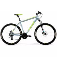 Велосипед MERIDA Big Seven 10-D 2021 серебристый/зеленый M