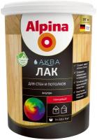 ALPINA AQUA лак акриловый для стен и потолков глянцевый колеруемый (0,9л)